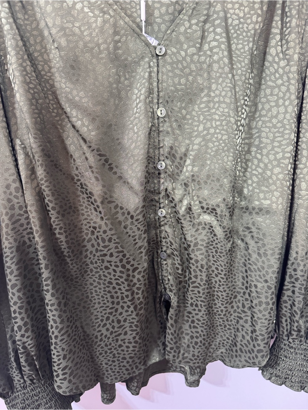Zac & Rachel Button Down Long Sleeve Blouse in Cyprus - Size XL - Picture 5 of 9